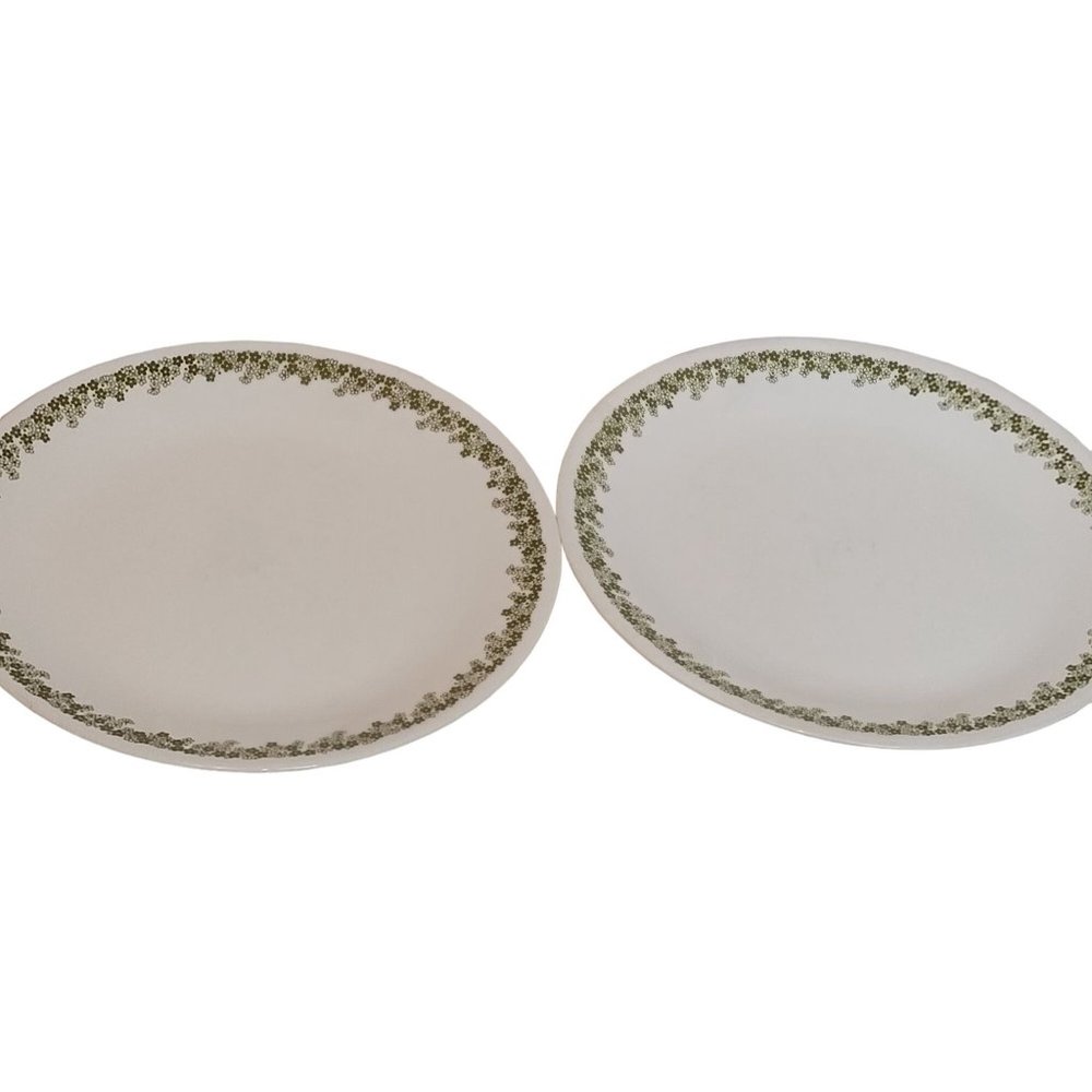 Vintage Corelle Crazy Daisy 10.25 Inch Dinner Plate Set of 2 Corning
